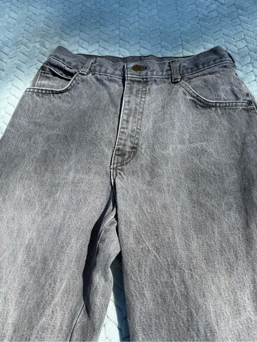 Vintage 80s Gitano High Waisted Mom Jeans Gray Acid Wash Tapered Leg Zip Ankle - Picture 15 of 15